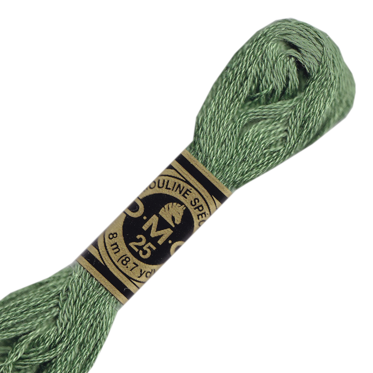 DMC 8 metre cotton cross stitch thread DMC 988 Medium Forest Green Quantity 1 